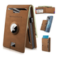 AirTag Portemonnee voor Heren - met Pop-up Aluminium Behuizing, Geldclip, Slanke Leren Vakken, Creditcardhouder met RFID-blokkering, Minimalistische Bifold Portemonnee