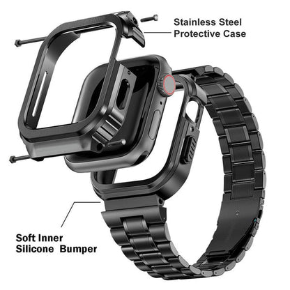 De Armbandlegering van het manierroestvrije staalgeval voor Apple Watch