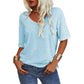 💖Tijdelijke korting - 49% korting💖Effen V-hals T-shirt voor dames