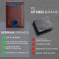 AirTag Portemonnee voor Heren - met Pop-up Aluminium Behuizing, Geldclip, Slanke Leren Vakken, Creditcardhouder met RFID-blokkering, Minimalistische Bifold Portemonnee