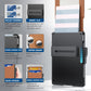 AirTag Portemonnee voor Heren - met Pop-up Aluminium Behuizing, Geldclip, Slanke Leren Vakken, Creditcardhouder met RFID-blokkering, Minimalistische Bifold Portemonnee
