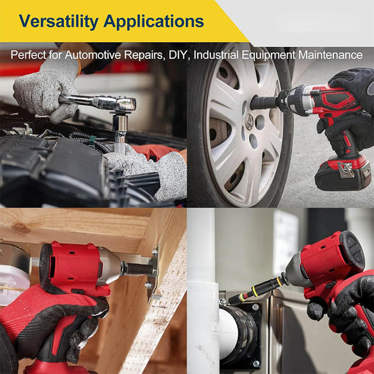 🔥Laag profiel slagmoerdopadapterset - industriële ratel- en moersleuteladapterset voor krappe ruimtes, 4 stuks hardwareset: 3/4“ tot 1”, 1/2“ tot 3/4”, 1/2“ tot 3/8”, 1/4” tot 3/8”