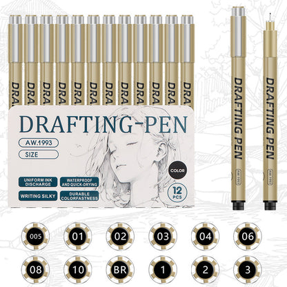 Vervaagbestendige tekenpen set