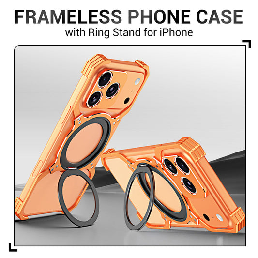 Randloze Telefoonhoes met Ringstandaard voor iPhone