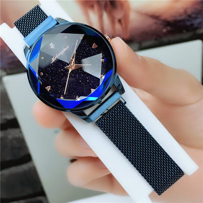 Horloge met sterrenhemel Trendy dameshorloge met magnetische armband