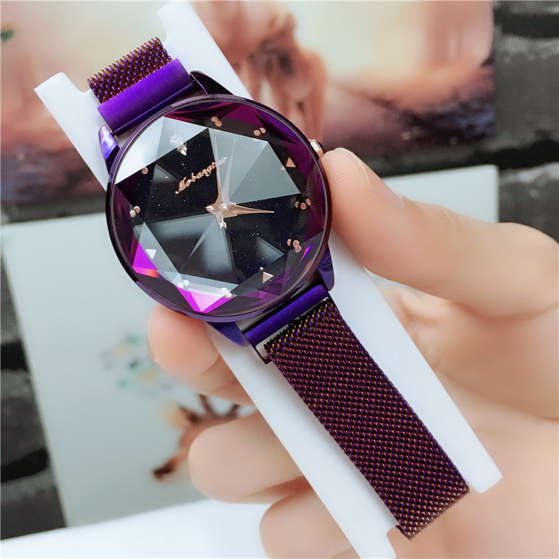 Horloge met sterrenhemel Trendy dameshorloge met magnetische armband